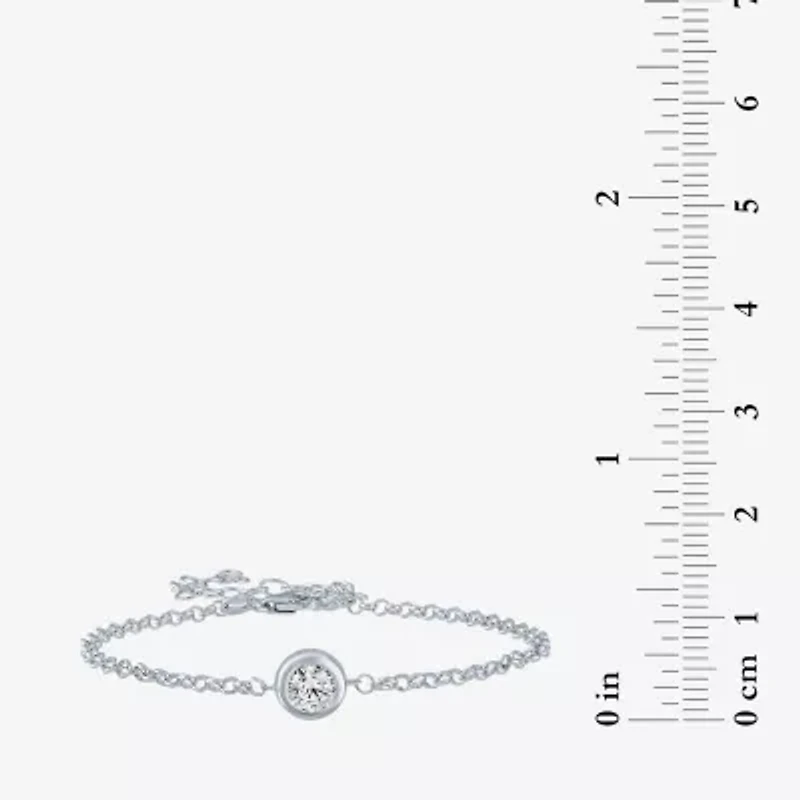 Diamond Addiction (G-H / Si2-I1) Womens 10K Gold 8 Inch Cable Round Chain Bracelet
