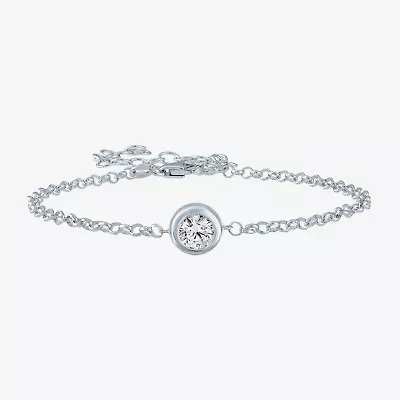 Diamond Addiction (G-H / Si2-I1) Womens 10K Gold 8 Inch Cable Round Chain Bracelet