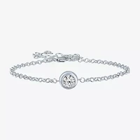 Diamond Addiction (G-H / Si2-I1) Womens 10K Gold 8 Inch Cable Round Chain Bracelet