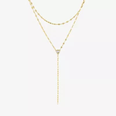 Diamond Addiction (G-H / Si2-I1) Womens White Diamond 10K Gold 18 Inch Y Necklace