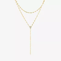 Diamond Addiction (G-H / Si2-I1) Womens White Diamond 10K Gold 18 Inch Y Necklace