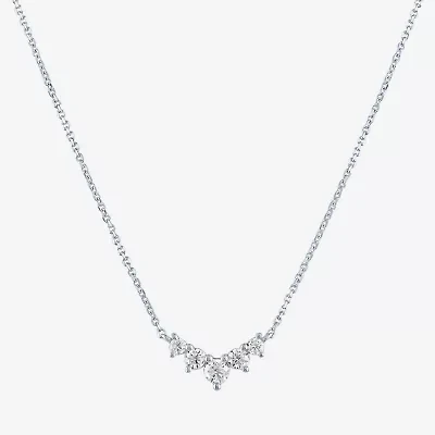 Diamond Addiction (G-H / Si2-I1) Womens White 10K Gold 18 Inch Y Necklace