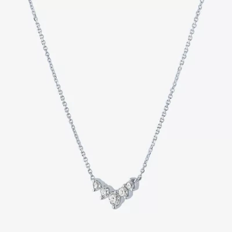 Diamond Addiction (G-H / Si2-I1) Womens White 10K Gold 18 Inch Y Necklace