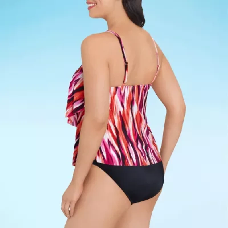 Trimshaper Womens Abstract Tankini Swimsuit Top