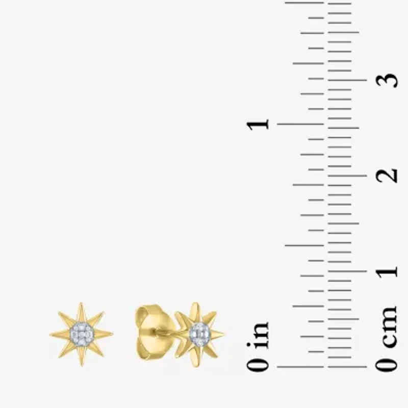 Diamond Addiction North Star (G-H / Si2-I1) Womens Diamond Accent Lab Grown White Diamond 14K Gold Over Silver Star 2-pc. Jewelry Set