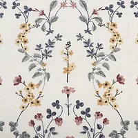 Fieldcrest Arden Vine Floral Print Grommet Top Sheer Single Curtain Panel