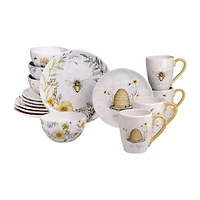 Certified International Bee Sweet 16-pc. Earthenware Dinnerware Set