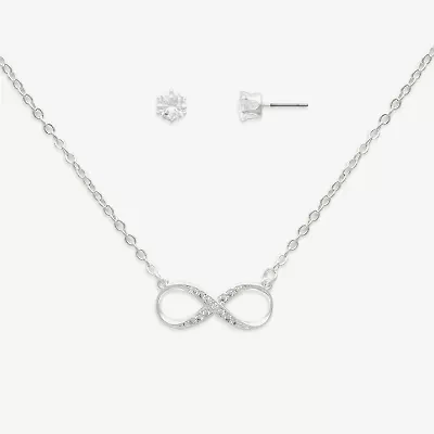 Mixit Womens Cubic Zirconia Infinity 2-pc. Jewelry Set