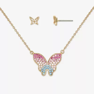 Mixit Womens Butterfly Hypoallergenic 2-pc. Jewelry Set