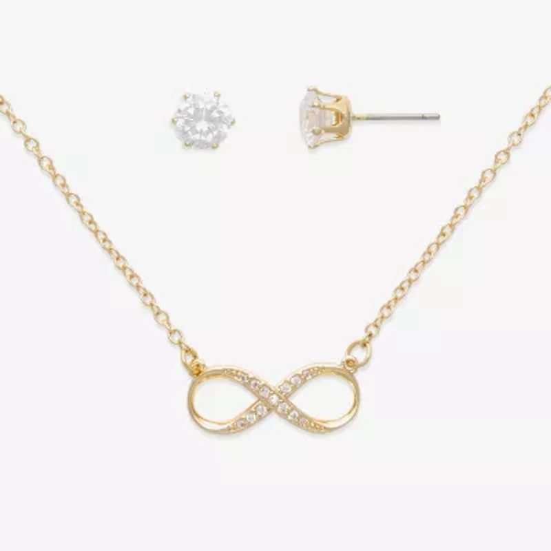 Mixit Womens Stainless Steel Infinity Hypoallergenic 2-pc. Jewelry Set