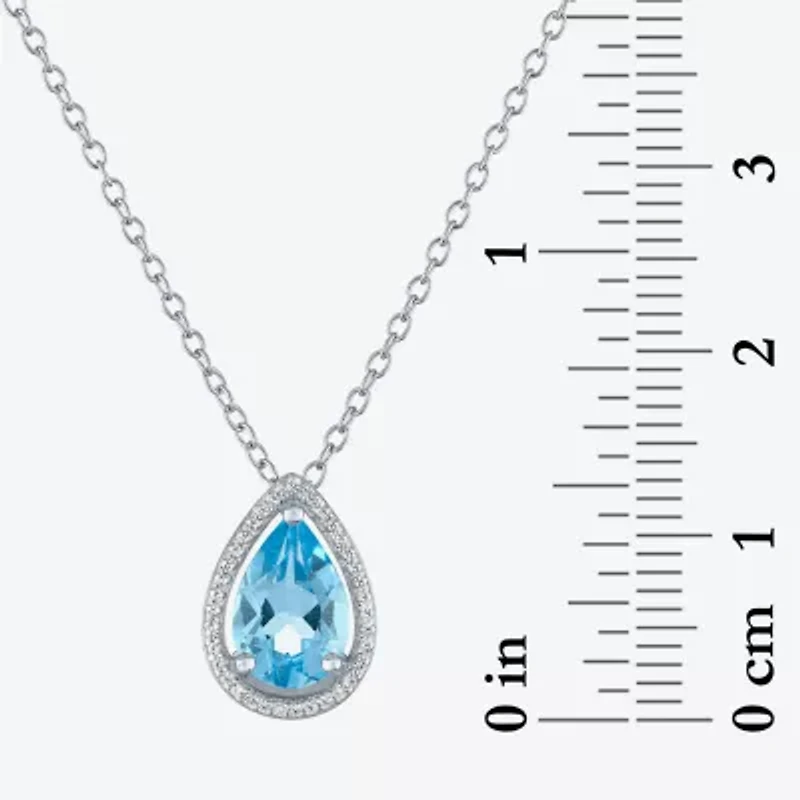 2-pc.Birthstone Necklace Set Sterling Silver