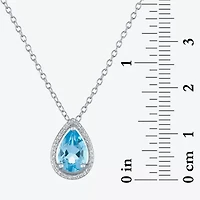 2-pc.Birthstone Necklace Set Sterling Silver
