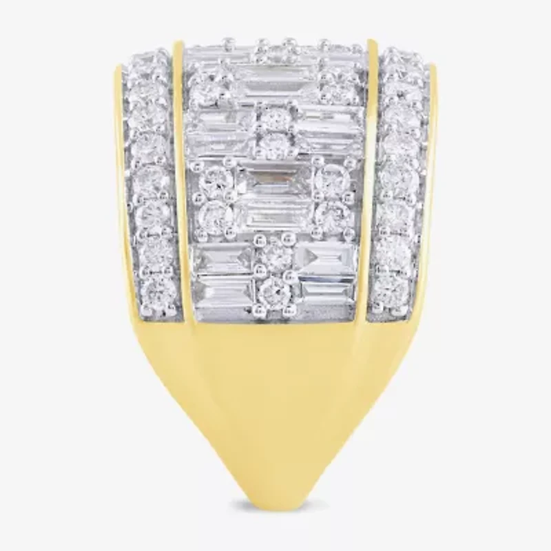 Womens CT. T.W. Lab Grown White Diamond 10K Gold Cocktail Ring