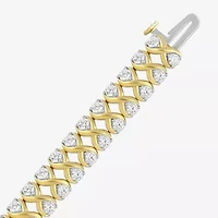 Womens CT. T.W. Lab Grown White Diamond 10K Gold Tennis Bracelet
