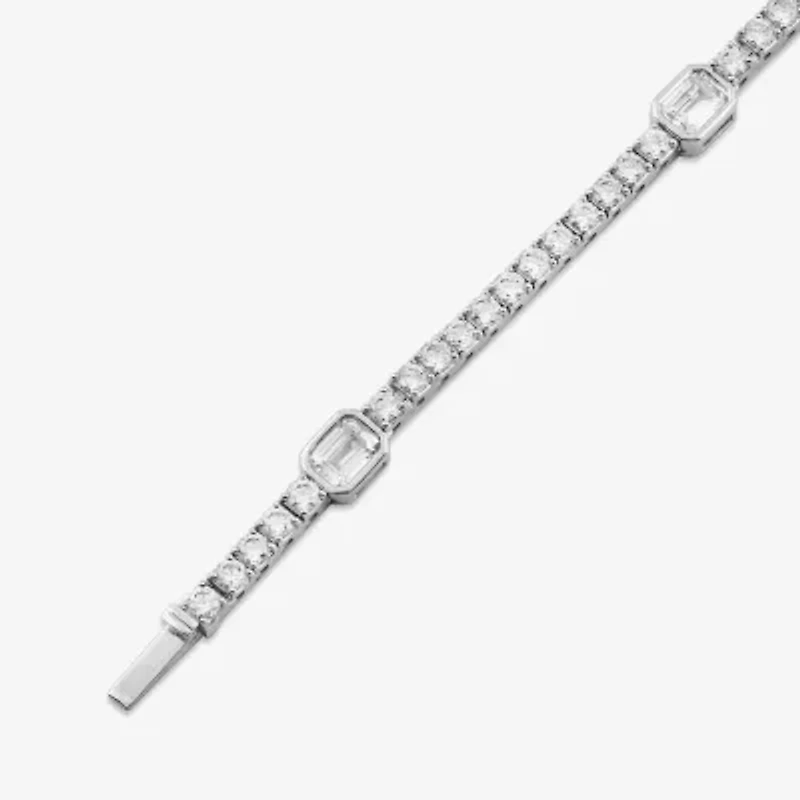 Womens CT. T.W. Lab Grown White Diamond 10K White Gold Tennis Bracelet