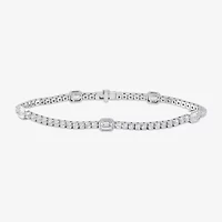 Womens CT. T.W. Lab Grown White Diamond 10K White Gold Tennis Bracelet