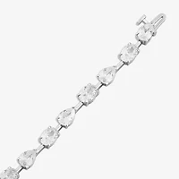 Womens 6 1/2 Ct. T.W. Lab Grown White Diamond 10K White Gold Tennis Bracelet