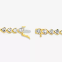 Womens 7 Ct.T.W. Lab Grown White Diamond 10K Gold Tennis Bracelet