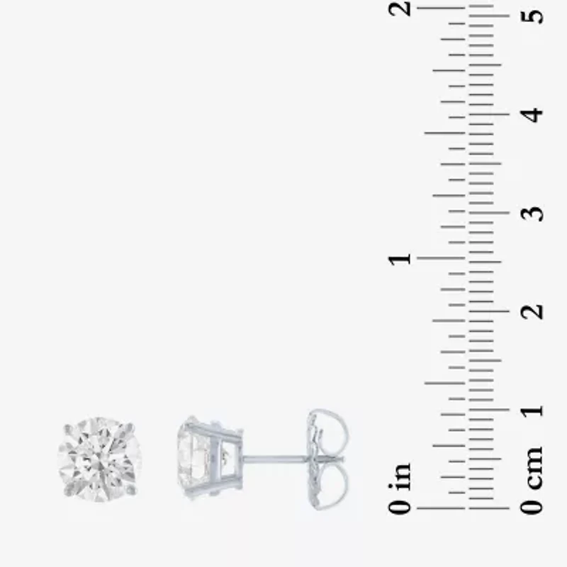 4 CT. T.W. Lab-Grown (E-F / Si1-Si2) Diamond 14K Gold 8mm Round Stud Earrings