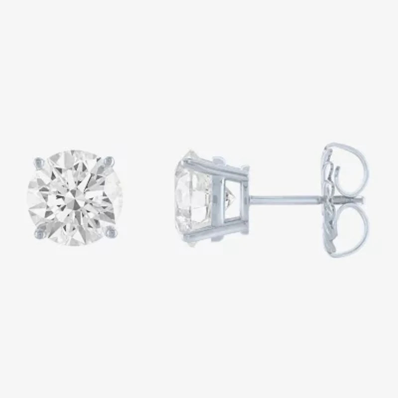 4 CT. T.W. Lab-Grown (E-F / Si1-Si2) Diamond 14K Gold 8mm Round Stud Earrings
