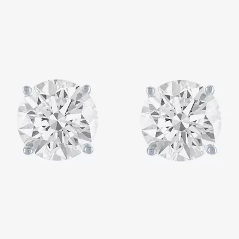 4 CT. T.W. Lab-Grown (E-F / Si1-Si2) Diamond 14K Gold 8mm Round Stud Earrings