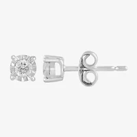 Womens 1 CT. T.W. Lab Grown White Diamond Sterling Silver Round Earring Set