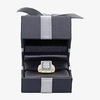 (I / I1) Womens 2 CT. T.W. Lab Grown White Diamond 10K Gold Side Stone Halo Engagement Ring