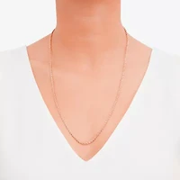 14K Rose Gold 20 - 30 Inch Hollow Rope Chain Necklace