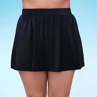 Trimshaper Womens Plus Swim Skirt