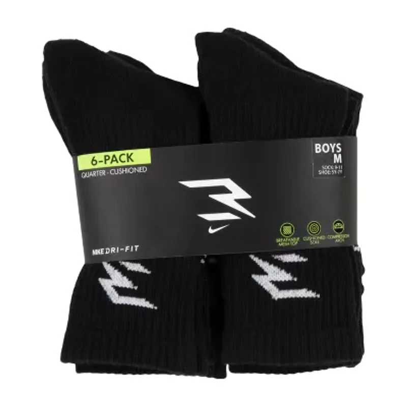 Nike 3BRAND by Russell Wilson Big Kid Boys 6 Pair Crew Socks