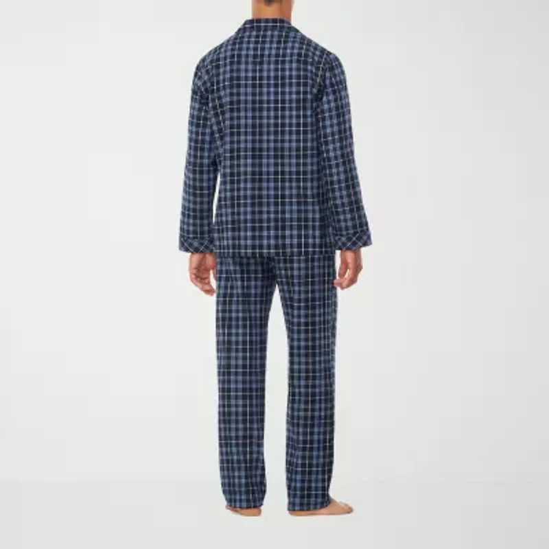 Residence Mens Flannel Long Sleeve 2-pc. Big and Tall Pajama Sets