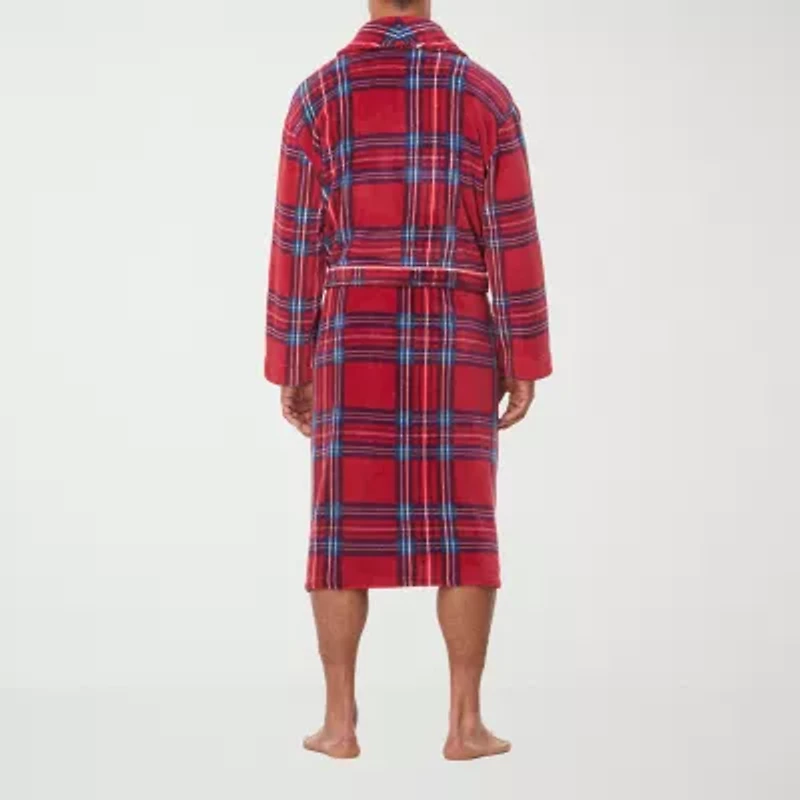 Residence Mens Big and Tall Fleece Long Sleeve Length Robe
