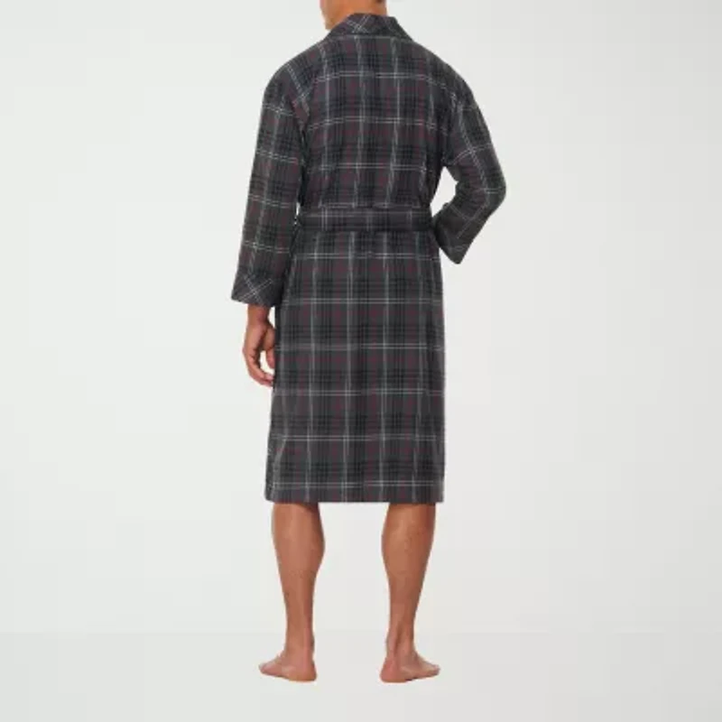 Residence Mens Flannel Long Sleeve Length Robe