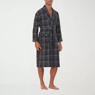 Residence Mens Flannel Long Sleeve Length Robe