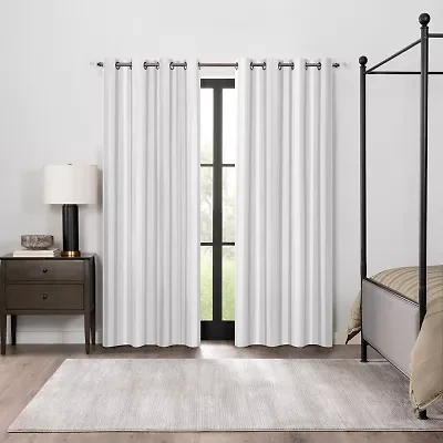 Fieldcrest Heritage Classic Stripe Grommet Top Energy Saving 100% Blackout Single Curtain Panel