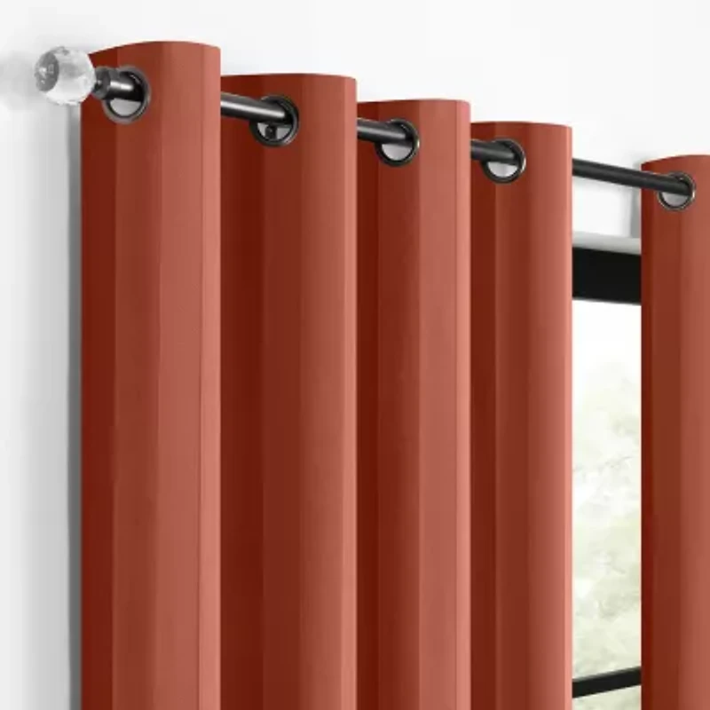 Fieldcrest Heritage Classic Stripe Grommet Top Energy Saving 100% Blackout Single Curtain Panel