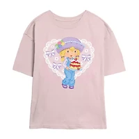 Strawberry Shortcake Angelcake Tee Womens Crew Neck Short Sleeve Fitted Juniors Graphic T-Shirt