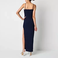 Secret Charm Womens Sleeveless Glitter Juniors Bodycon Dress