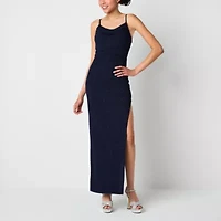 Secret Charm Womens Sleeveless Glitter Juniors Bodycon Dress