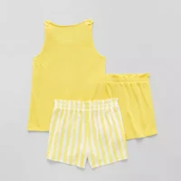 Dots & Dreams Little Big Kid Girls Round Neck Sleeveless 3-pc. Pajama Sets