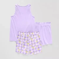 Dots & Dreams Little Big Kid Girls Round Neck Sleeveless 3-pc. Pajama Sets