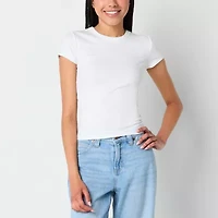 Arizona Baby Womens Crew Neck Short Sleeve Juniors T-Shirt