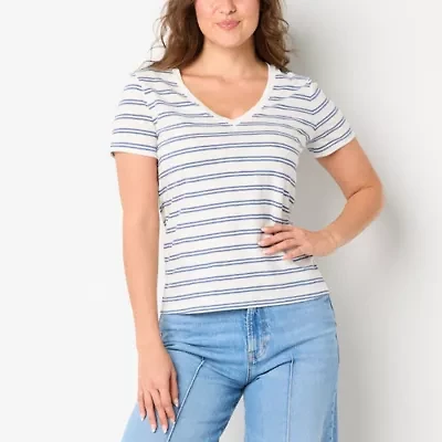 a.n.a Womens V Neck Short Sleeve T-Shirt