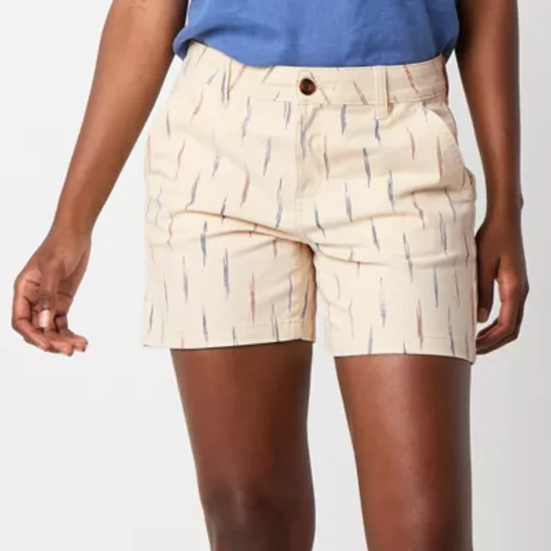 a.n.a Womens 5" Mid Rise Chino Short
