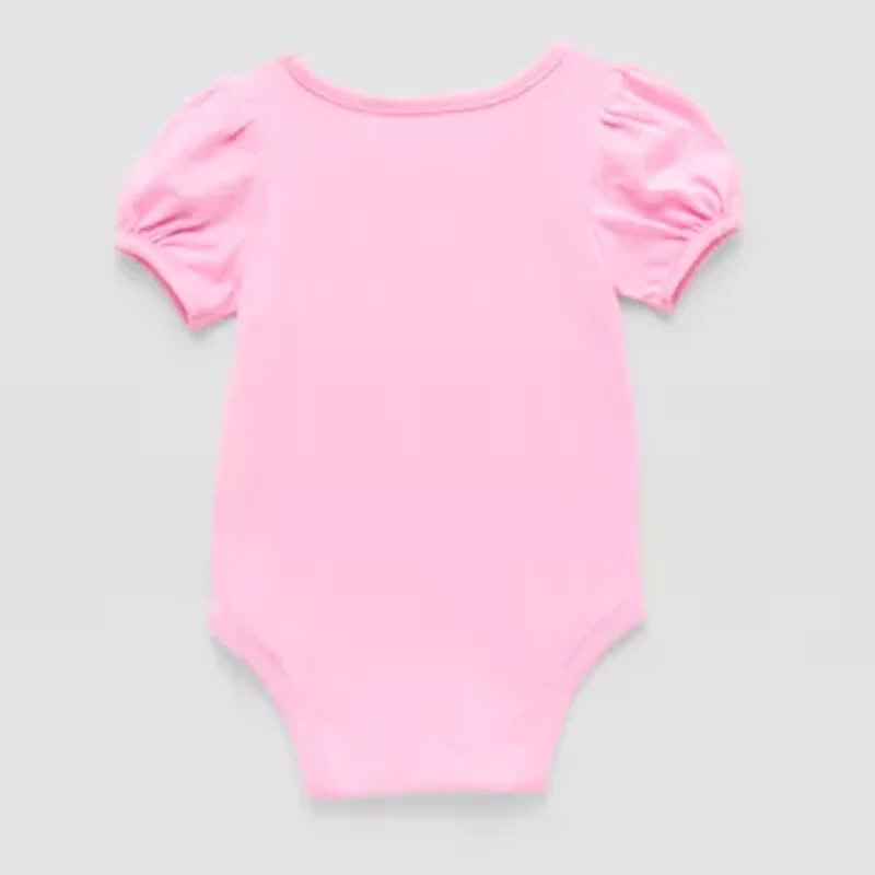 Okie Dokie Baby Girls Round Neck Short Sleeve Bodysuit