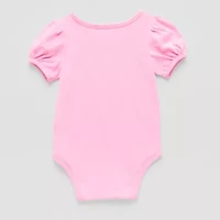 Okie Dokie Baby Girls Round Neck Short Sleeve Bodysuit