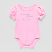 Okie Dokie Baby Girls Round Neck Short Sleeve Bodysuit
