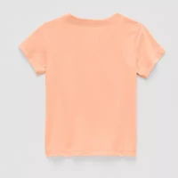 Okie Dokie Toddler Girls Round Neck Short Sleeve Adaptive Regular Fit Graphic T-Shirt