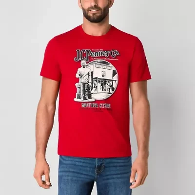St. John's Bay Jcpenney Heritage Mens Crew Neck Short Sleeve Classic Fit Graphic T-Shirt
