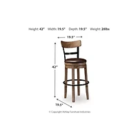 Signature Design by Ashley® Pinnadel Upholstered Swivel Barstool